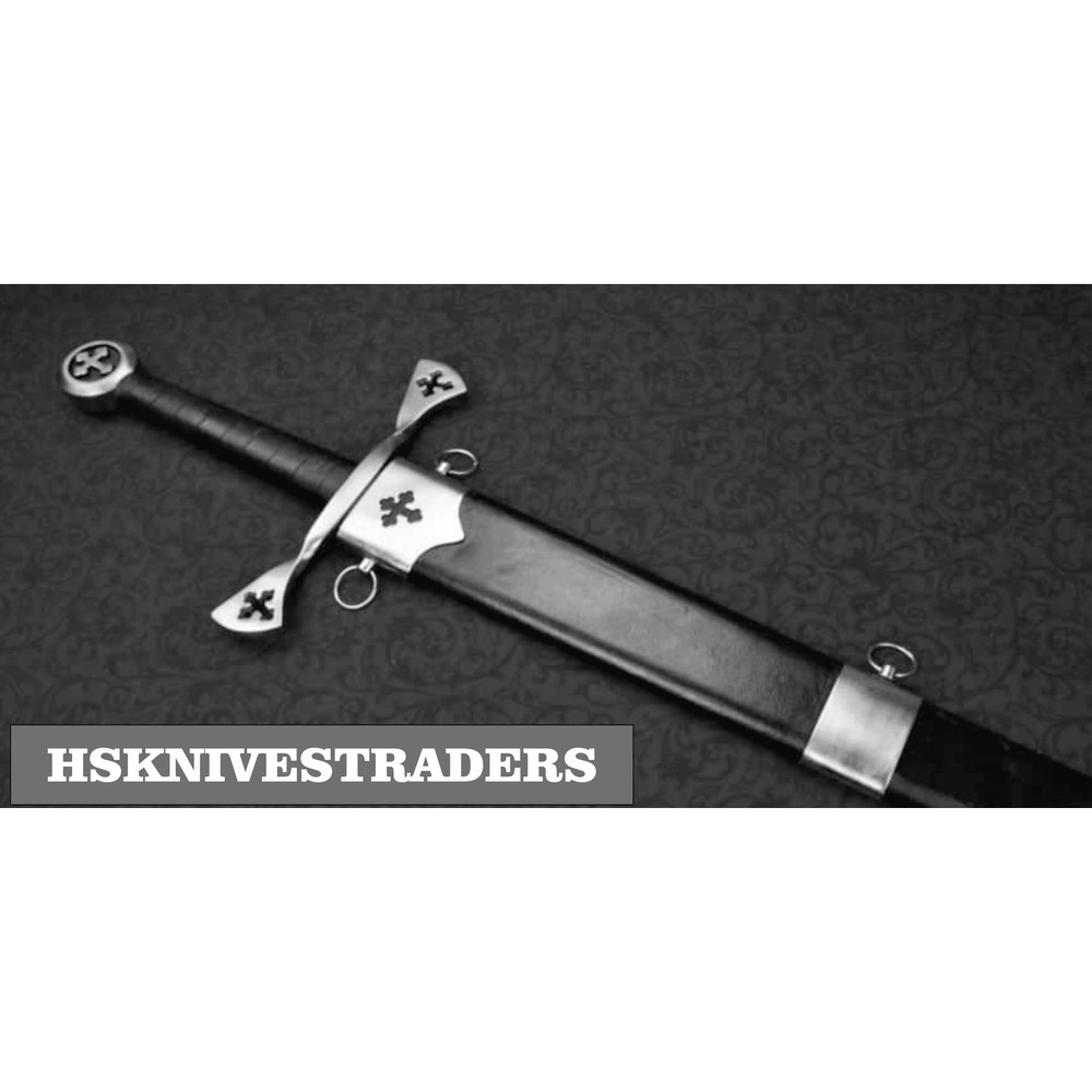 Templar Crusader Longsword Grand Master De Molay Replica Sword Hand Forged Medieval Knight Sword 4