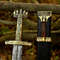 Hand Forged Damascus Steel Full Tang Knightly Arming Sword Medieval European Functional VIKING Swo 3