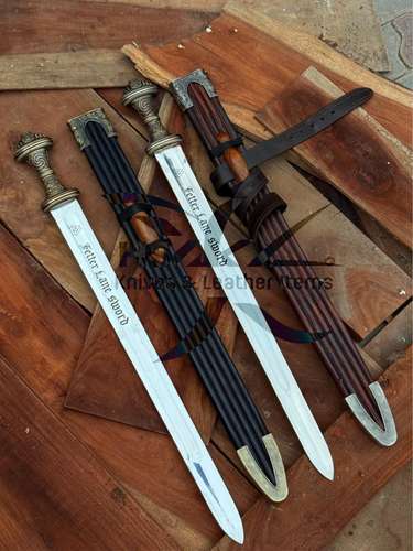 Handmade Roman Gladius Sword with Scabbard | Custom Engraved Short Sword | Decorative Collectible Sword | Gift for Him |