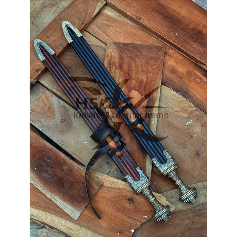 Handmade Roman Gladius Sword With Scabbard Custom Engraved Short Sword Decorative Collectible Swo 1