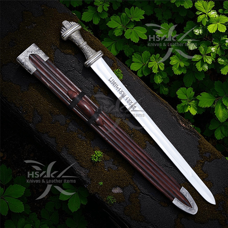 Handmade Fetter Lane Sword Viking Sword Handcrafted Authentic Norse Replica With Scabbard Perfect 1