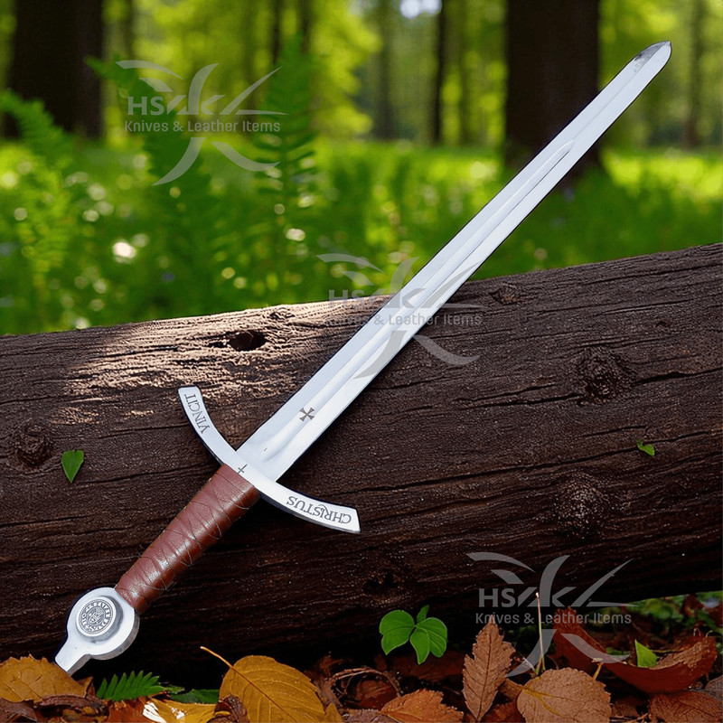 Faithkeeper Knights Templar Sword  Handmade High Carbon Steel Medieval Crusader Replica 3