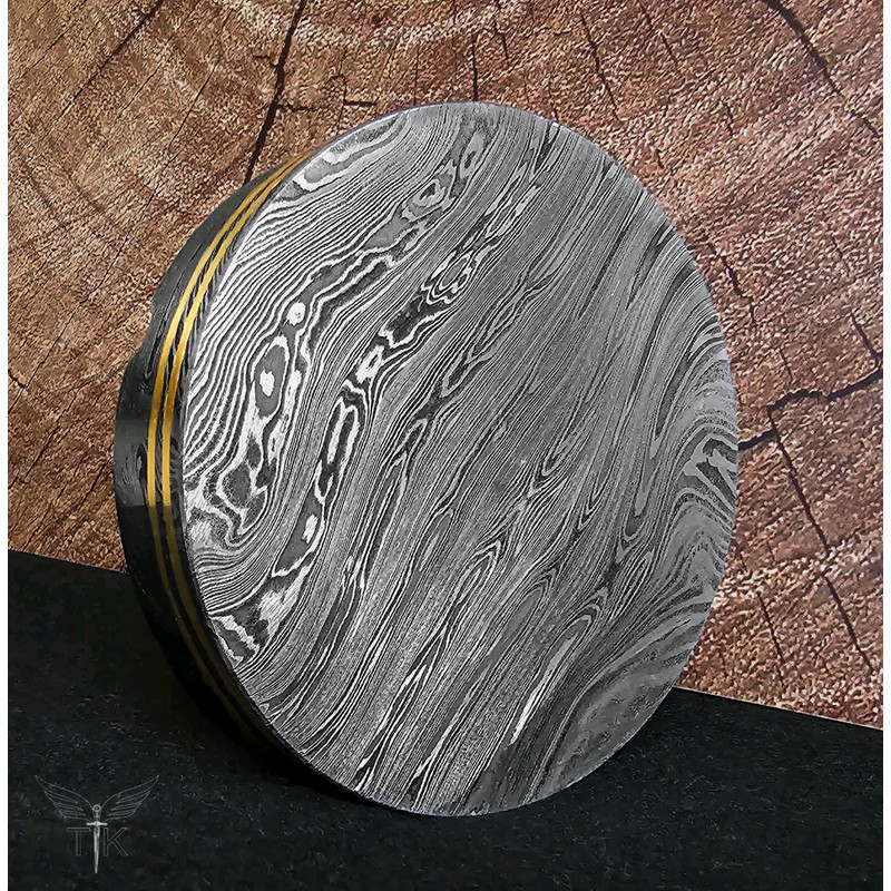 Handmade Damascus Steel Pipe  Ayshtray Set Best Gift For Husband Gift For Her Birthday 2