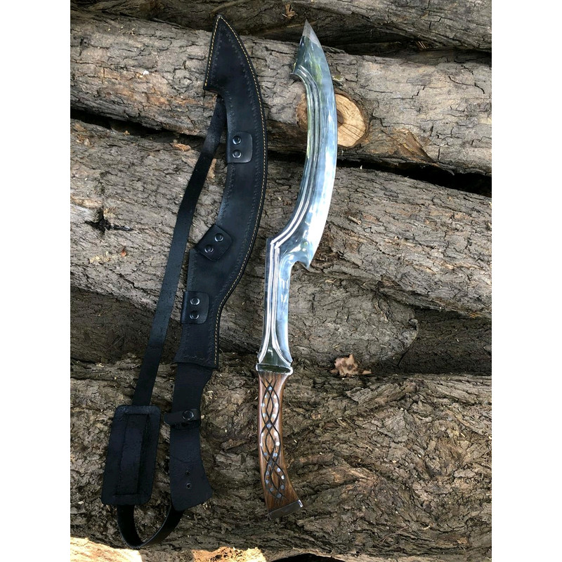 Handmade Carbon Steel Blade Egyptian Khopesh Sword Hand Forged Viking SwordHunting SwordReal Mediev 1