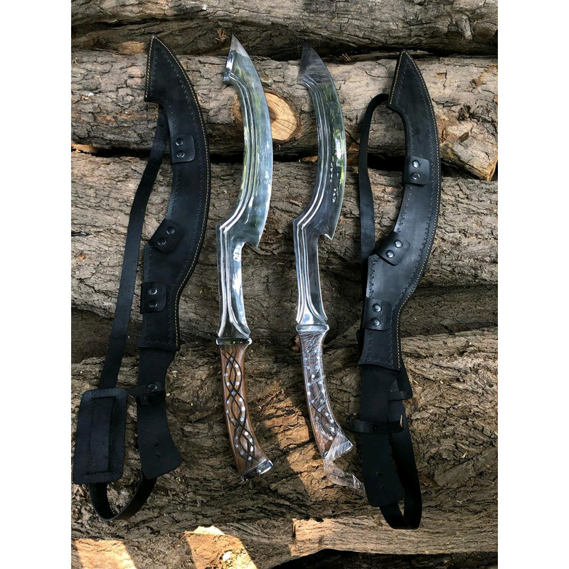 Handmade Carbon Steel Blade Egyptian Khopesh Sword Hand Forged Viking SwordHunting SwordReal Mediev 3