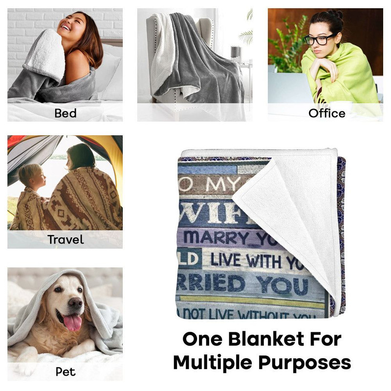 To My Wife I Didnt Marry You So I Could Live With You I Married You Wood Stripe Vintage Custom Blank