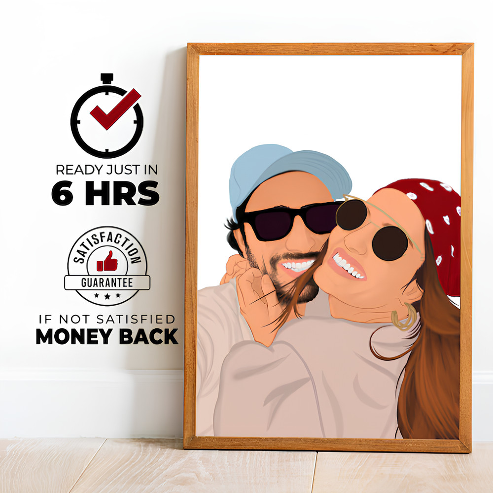 Faceless Portrait Custom Illustration Personalized Photo Photo Illustration Personalized Portrait Boyfriend Gift 1