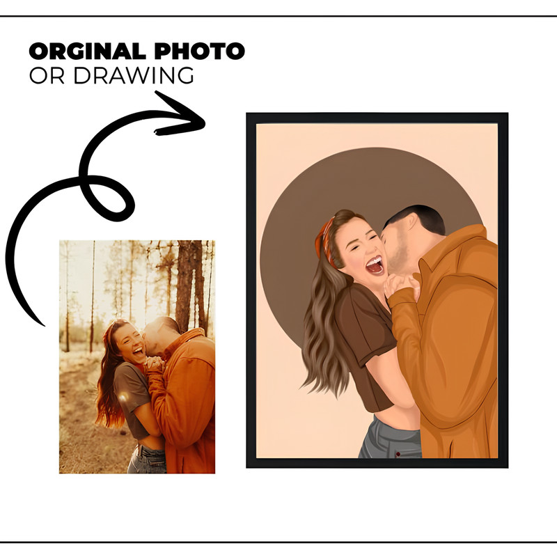 Faceless Portrait Custom Illustration Personalized Photo Photo Illustration Personalized Portrait Boyfriend Gift 2