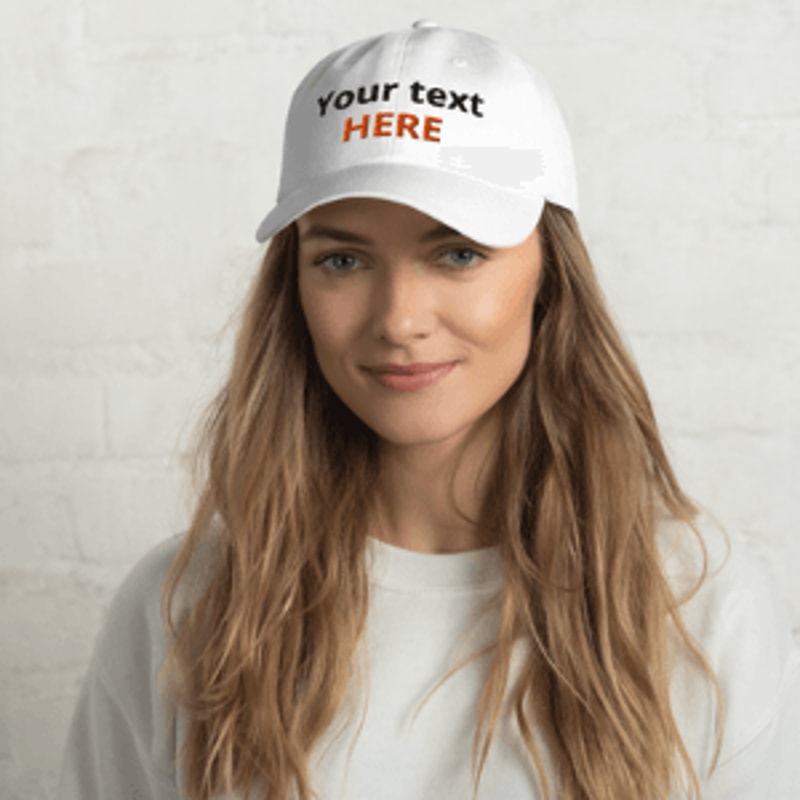 Custom Embroidered Hat With Your Text 1