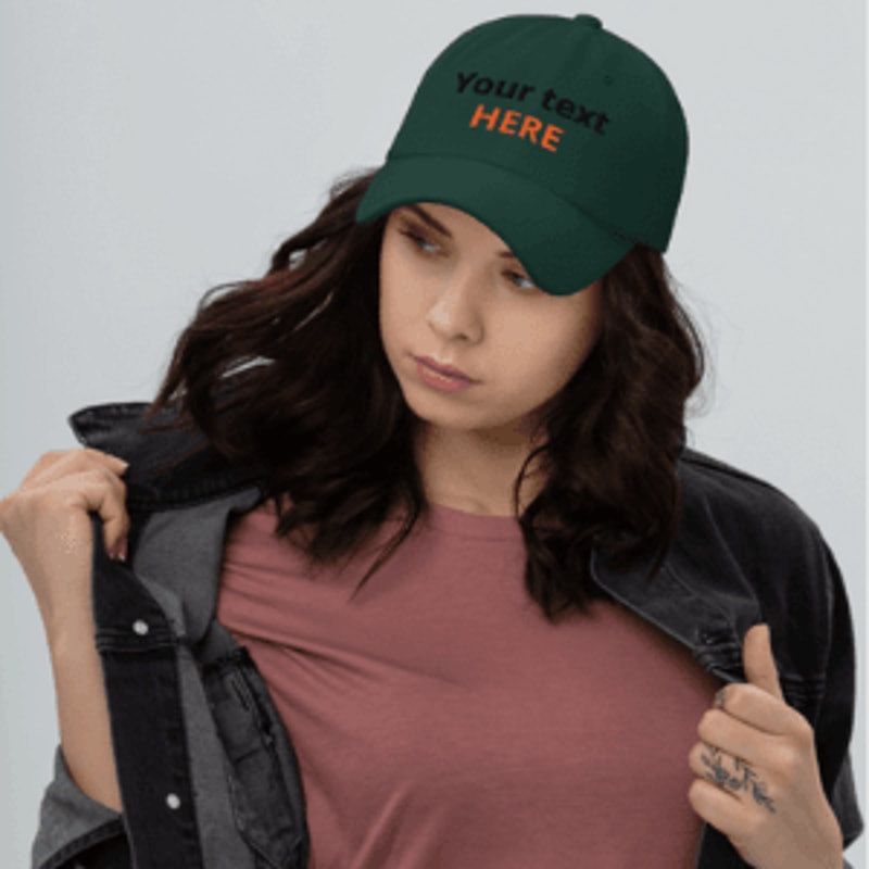 Custom Embroidered Hat With Your Text 7