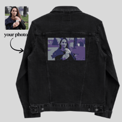custom made & personalized denim jackets with your photo – embroidered jean jacket