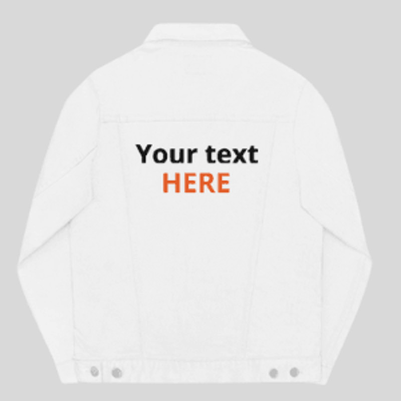 Custom Denim Jacket With Your Text Embroidered Denim Jacket Custom Jacket Jeans Custom Made Blue Je 10