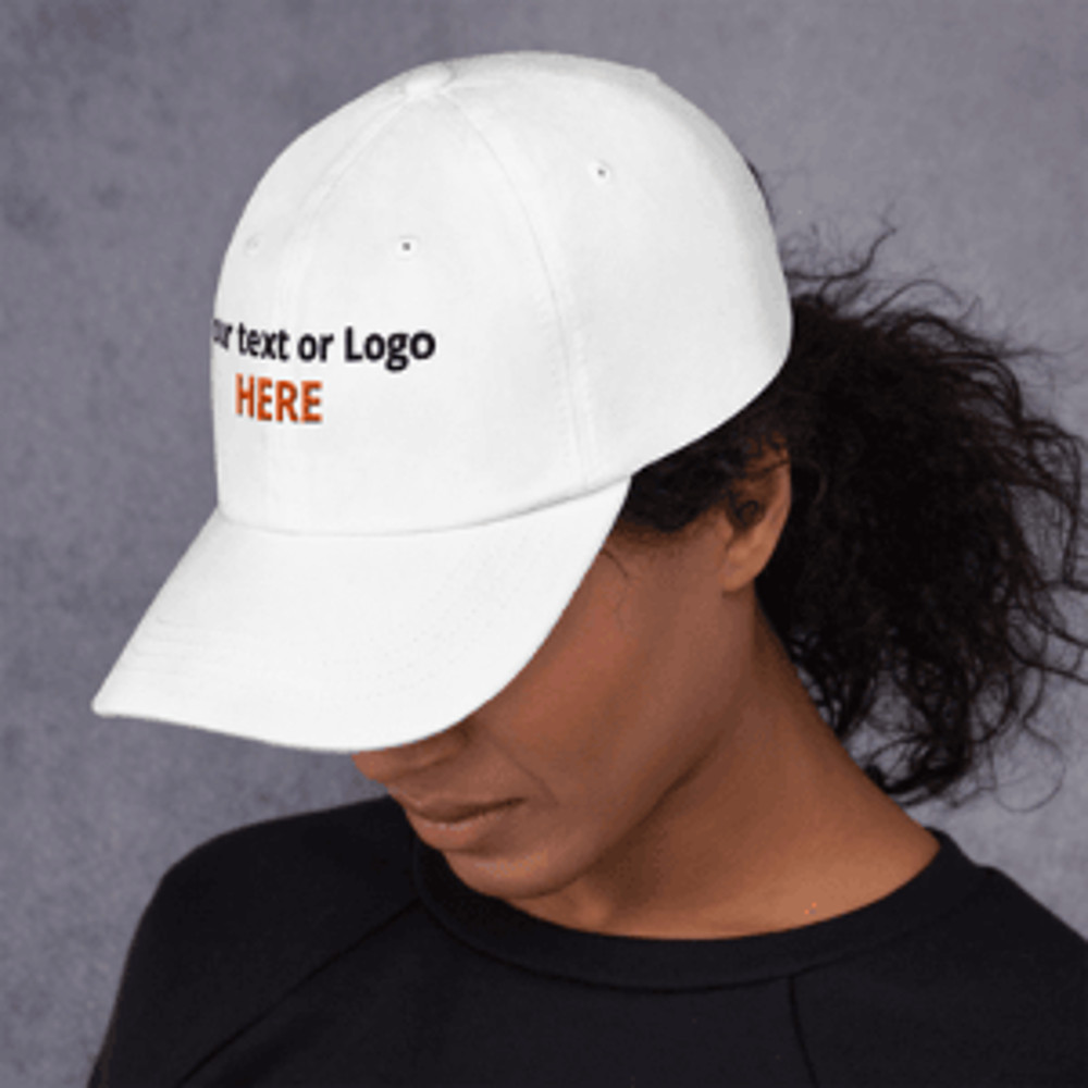 Custom Embroidered Dad Hat With Text Logo Or Photo 1