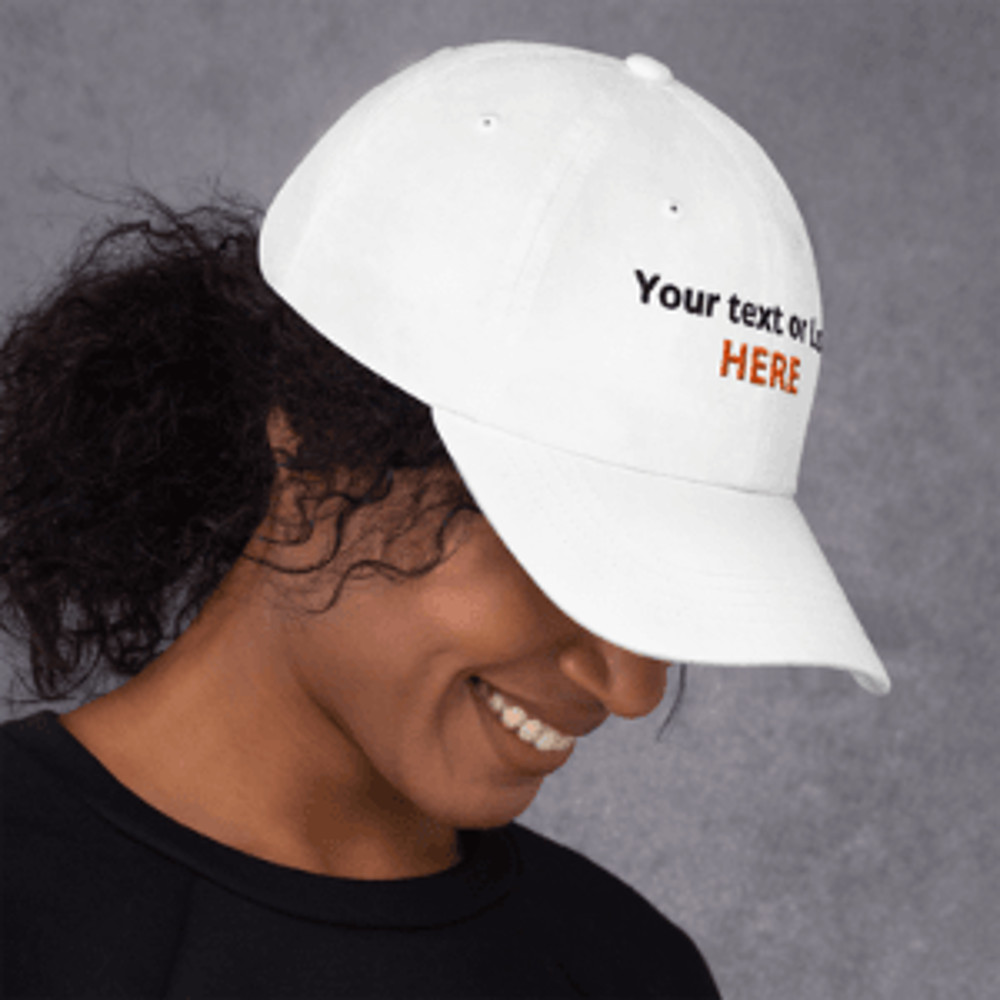 Custom Embroidered Dad Hat With Text Logo Or Photo 2