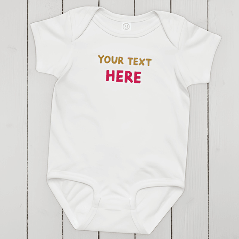 Embroidered Onesies For Newborns With Text Personalized Onesies Newborn Onesie Custom Baby Onesies 0