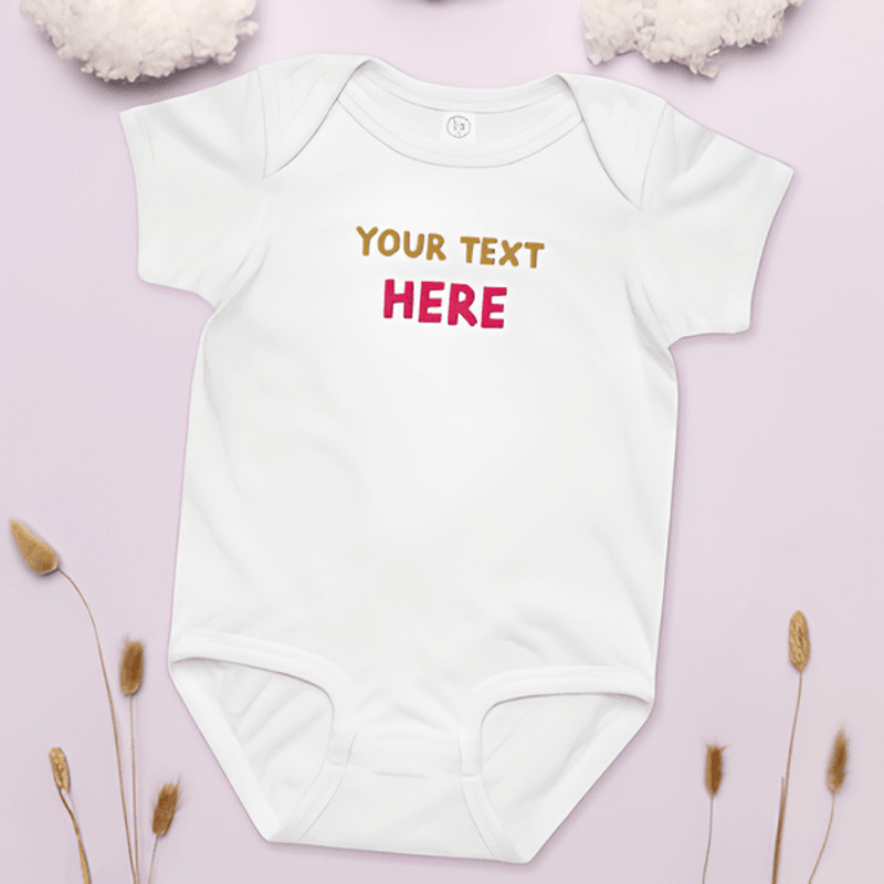 Embroidered Onesies For Newborns With Text Personalized Onesies Newborn Onesie Custom Baby Onesies 1