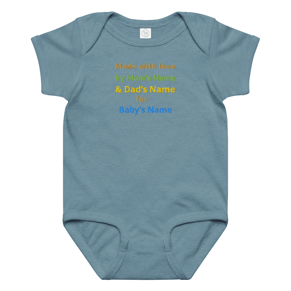 Personalized Embroidered Baby Bodysuit Custom Mom Dad Baby Name Onesie Unique Newborn Gift 9