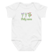 Embroidered Baby Bodysuit With Flowers Custom Name 3