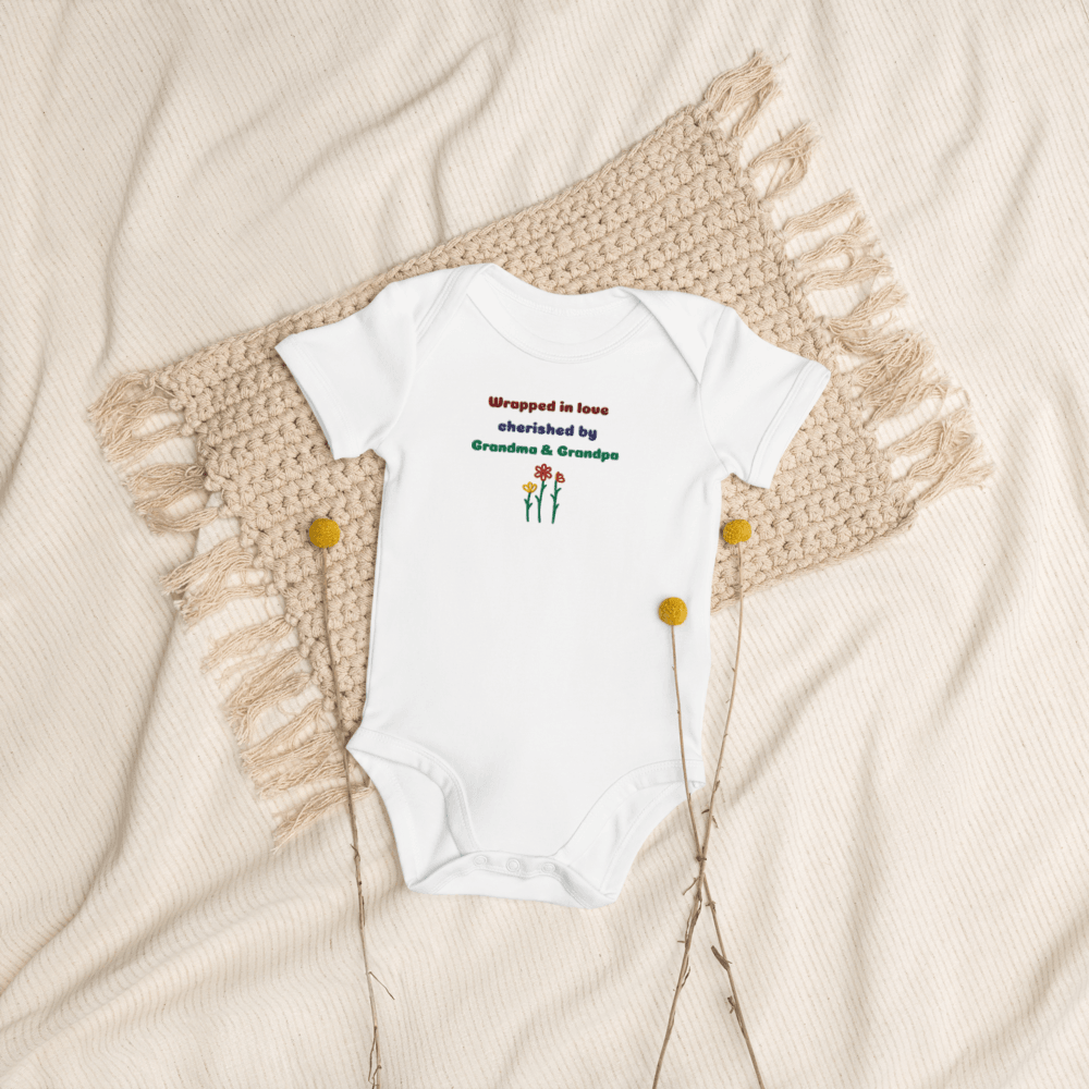 Embroidered Baby Bodysuit Custom Grandparents Gift For Newborn 2