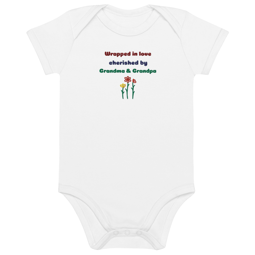 Embroidered Baby Bodysuit Custom Grandparents Gift For Newborn 3