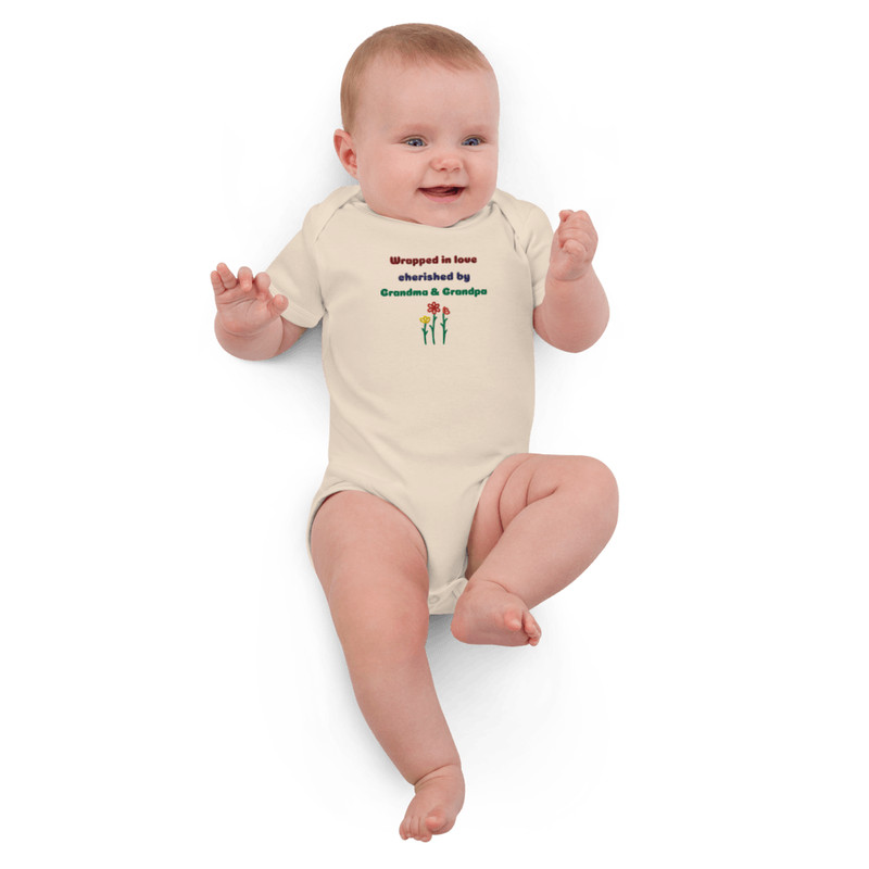 Embroidered Baby Bodysuit Custom Grandparents Gift For Newborn 7