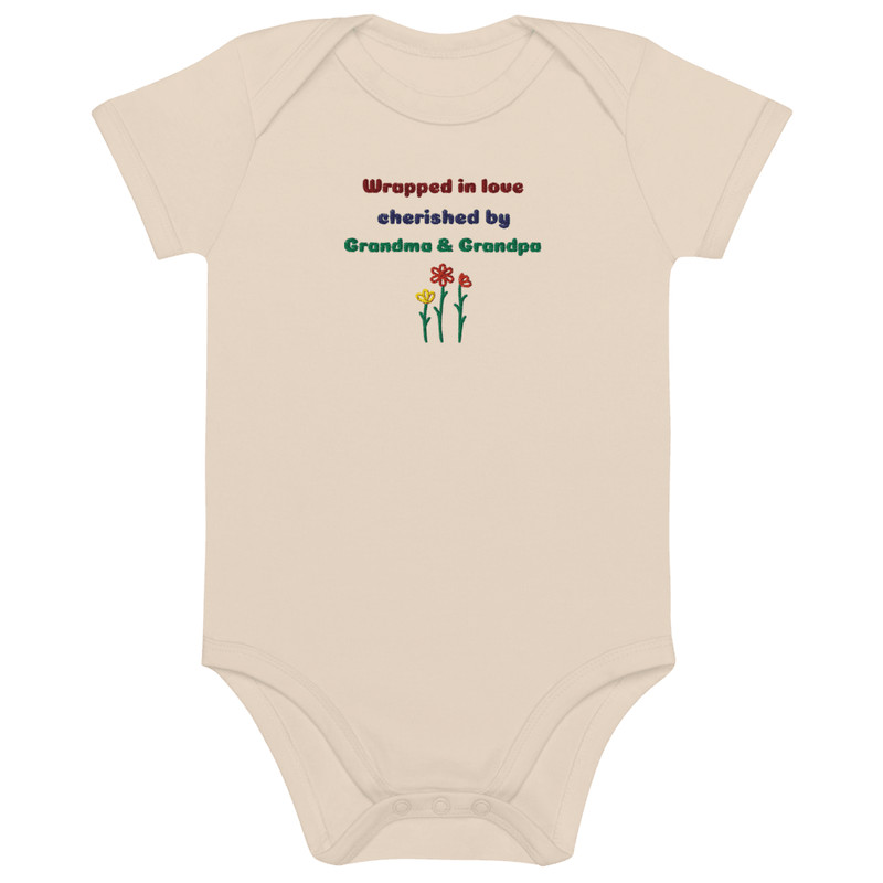 Embroidered Baby Bodysuit Custom Grandparents Gift For Newborn 9