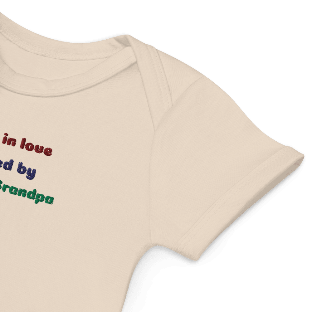 Embroidered Baby Bodysuit Custom Grandparents Gift For Newborn 12
