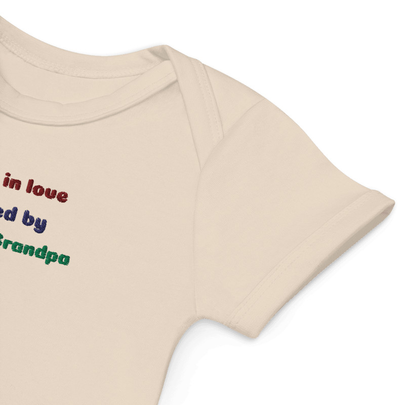 Embroidered Baby Bodysuit Custom Grandparents Gift For Newborn 12