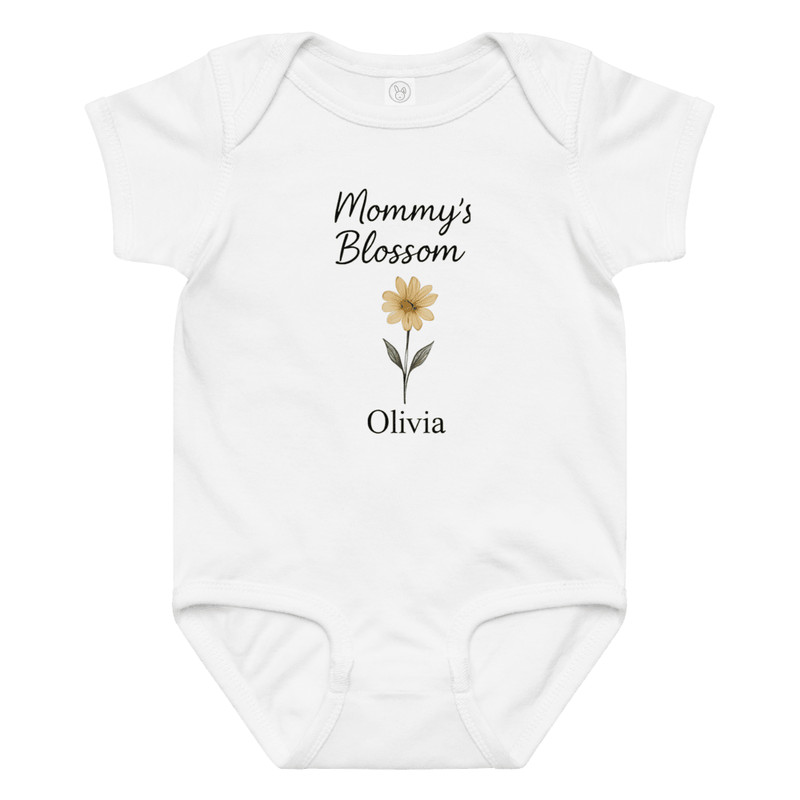 Personalized Mommy And Me Outfit Custom Baby Bodysuit Floral TShirt New Mom Gift Idea 4