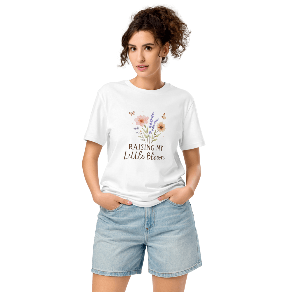 Floral Mom And Baby Outfit Set EcoFriendly Little Bloom Matching TShirt And Onesie 2