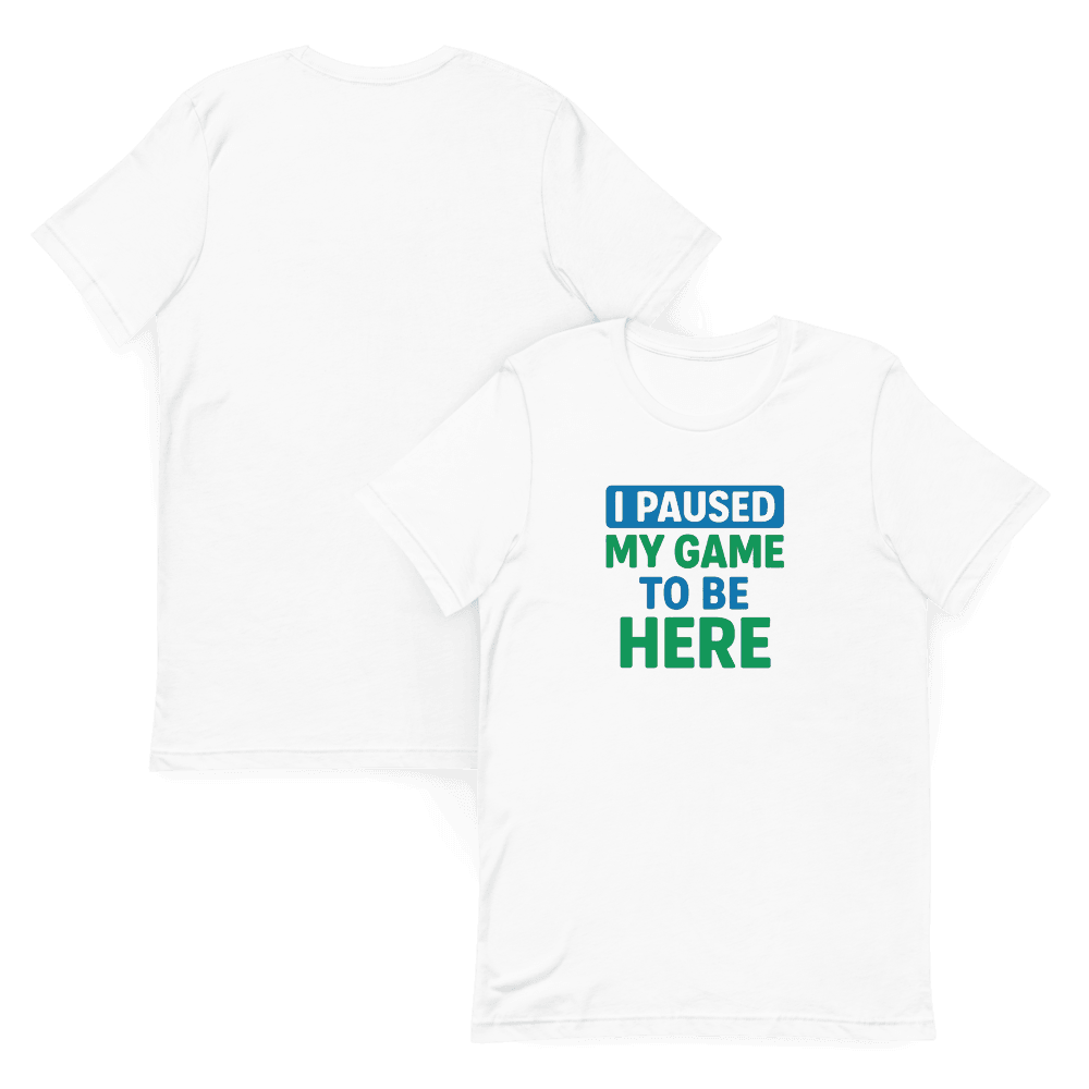 I Paused My Game To Be Here Shirt  Funny Gamer TShirt For Teens Men Women And Kids 5