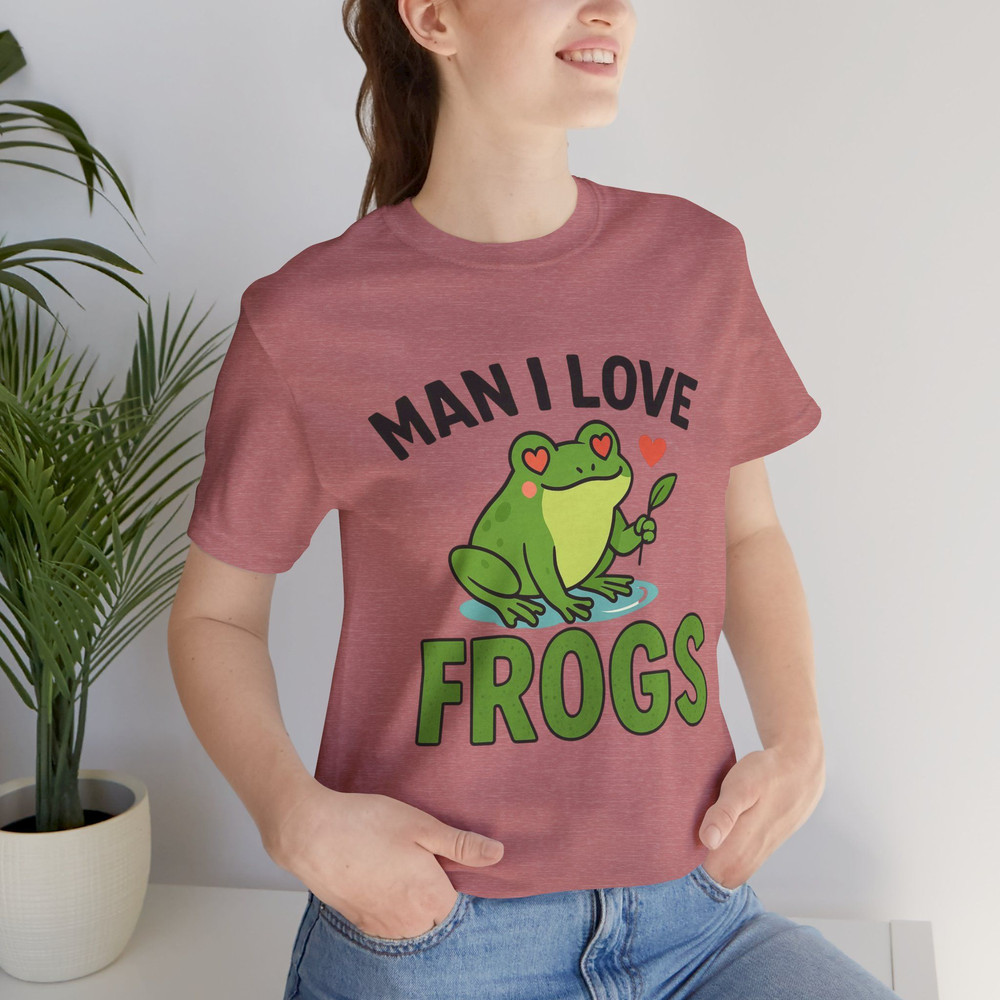 Man I Love Frogs Shirt Funny Frog Lover Tee For Nature Amphibian Fans 3