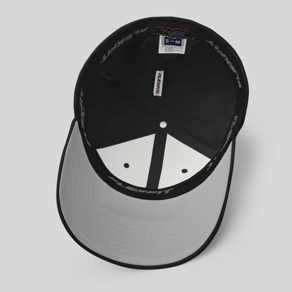 Custom Flexfit Hat Personalized Embroidered Logo Or Text Cap Stretch Fit Baseball Cap With Curved 1