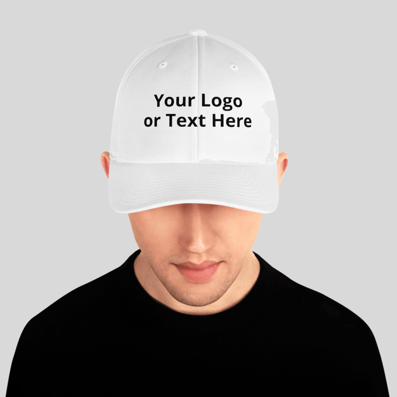 Custom Flexfit Hat Personalized Embroidered Logo Or Text Cap Stretch Fit Baseball Cap With Curved 2