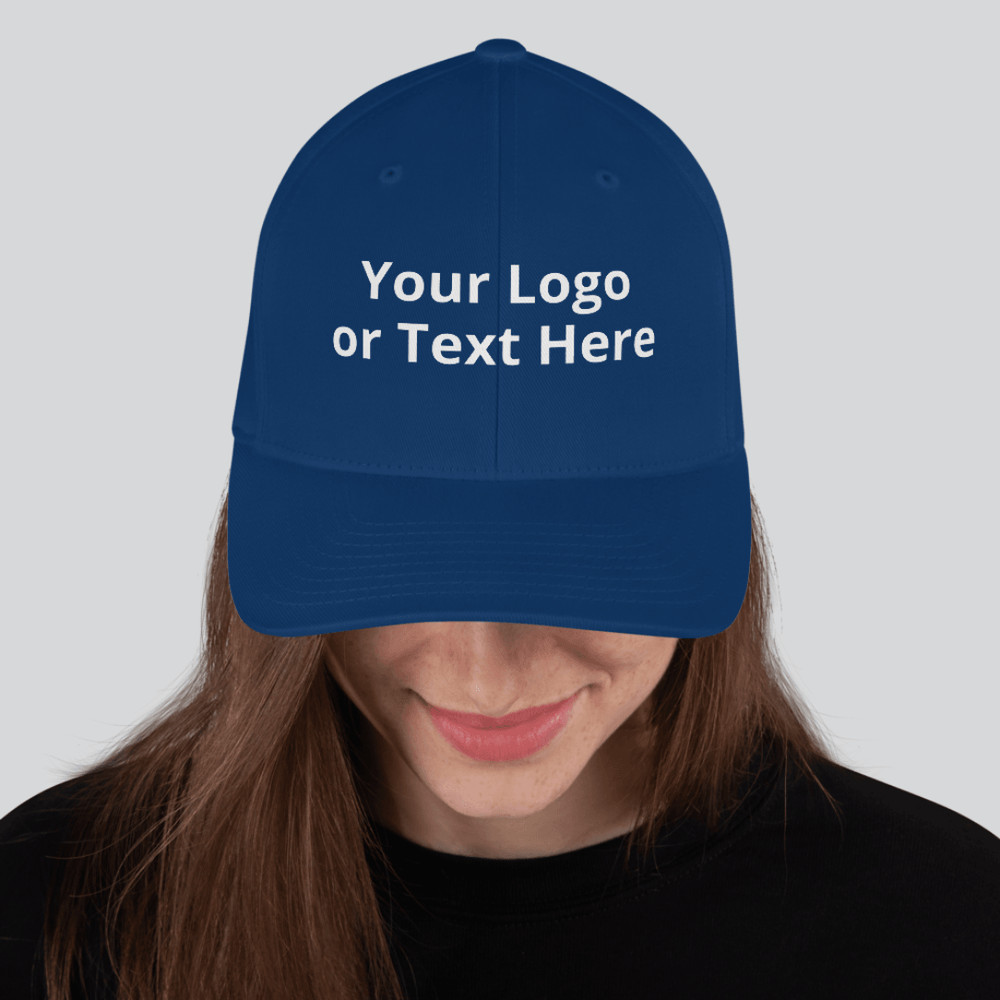Custom Flexfit Hat Personalized Embroidered Logo Or Text Cap Stretch Fit Baseball Cap With Curved 8