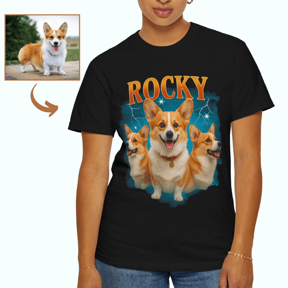 Custom Dog TShirt With Pet Photo Name Personalized Dog Lover Gift For All Breeds 0