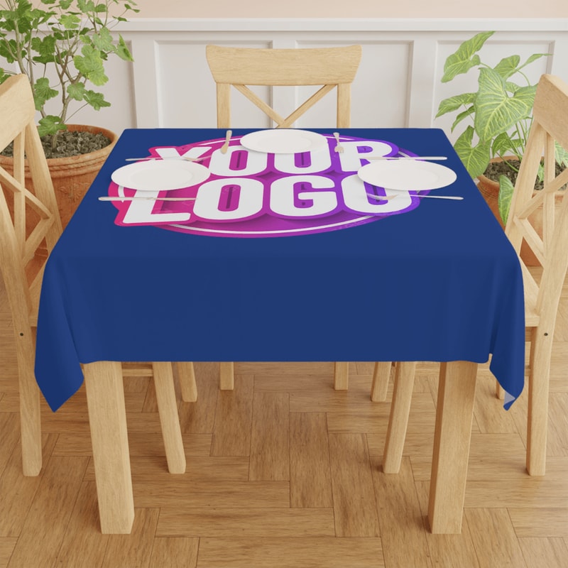 Custom Tablecloth With Logo Personalized Table Cover For Events Branding 7