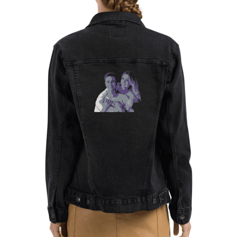 Custom Embroidered Denim Jacket With Photo Personalized Gift For Couples 2