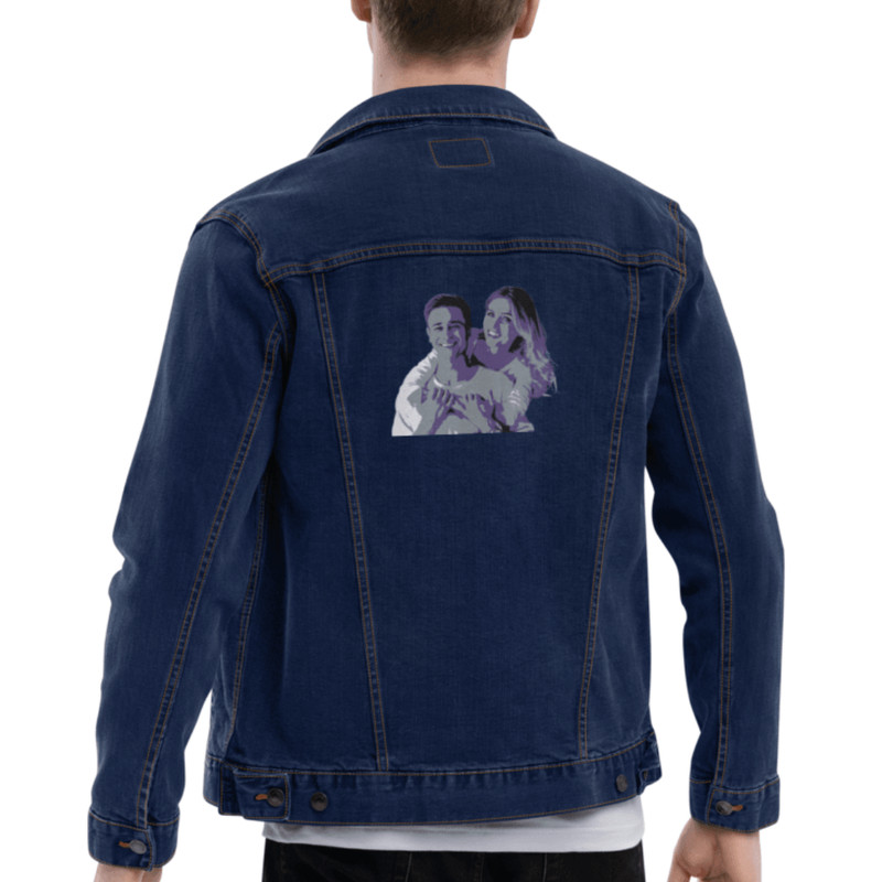 Custom Embroidered Denim Jacket With Photo Personalized Gift For Couples 10