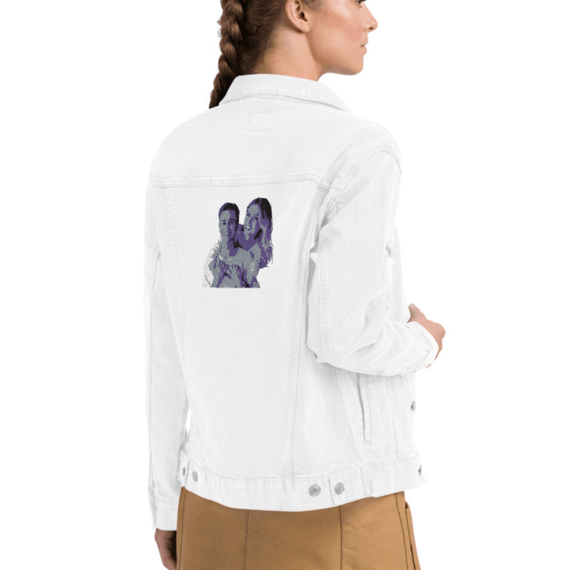 Custom Embroidered Denim Jacket With Photo Personalized Gift For Couples 14