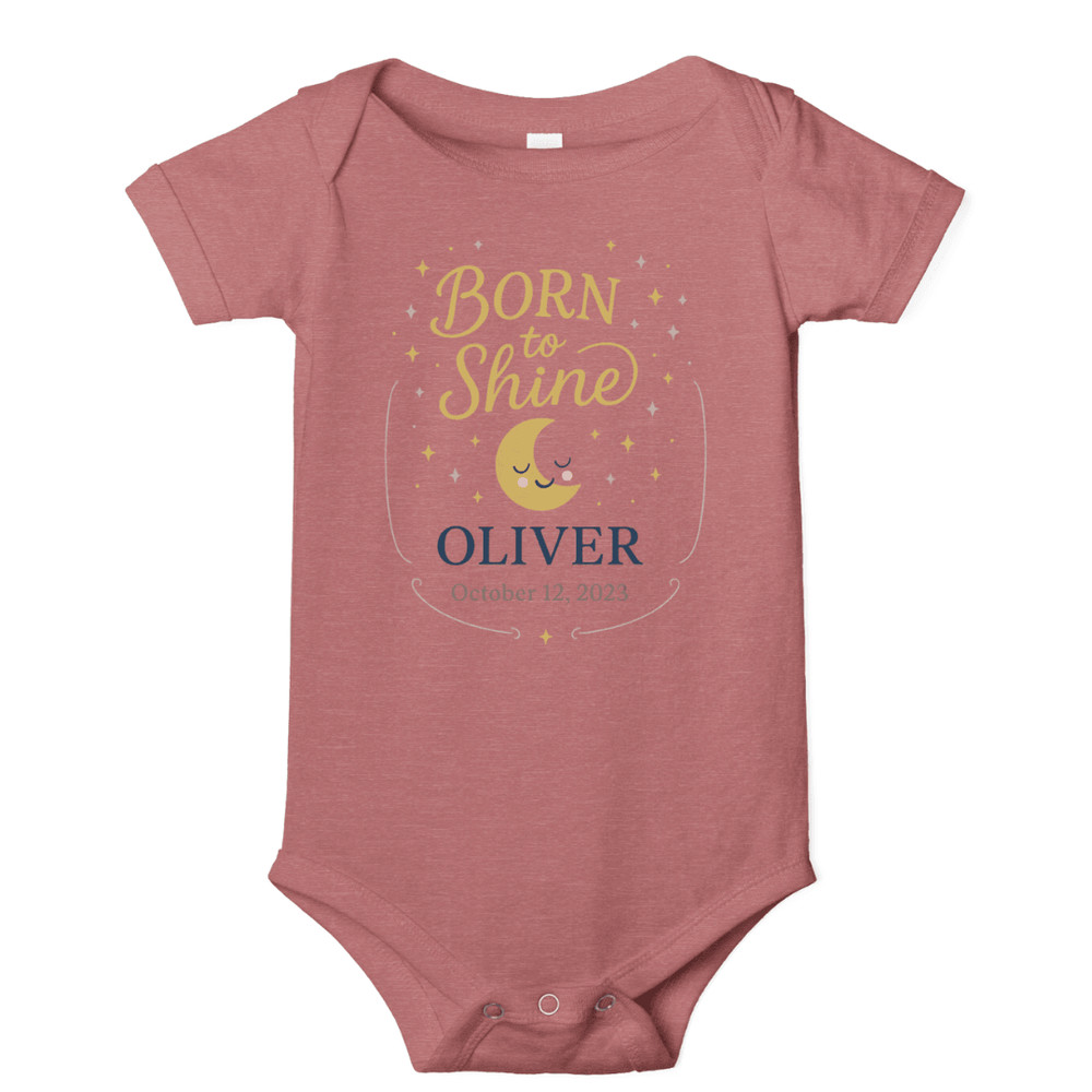 Personalized Baby Onesie With Name Birth Date Newborn Gift Baby Shower Outfit Custom Baby Clothes 7