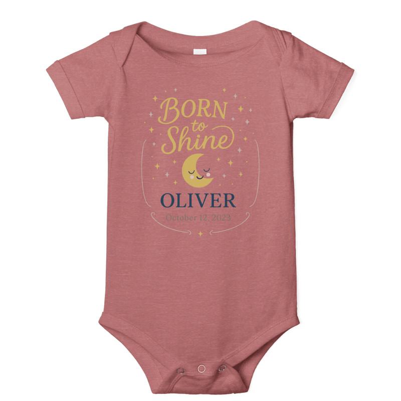 Personalized Baby Onesie With Name Birth Date Newborn Gift Baby Shower Outfit Custom Baby Clothes 7