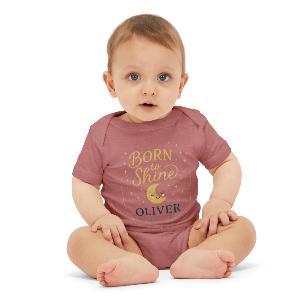 Personalized Baby Onesie With Name Birth Date Newborn Gift Baby Shower Outfit Custom Baby Clothes 8