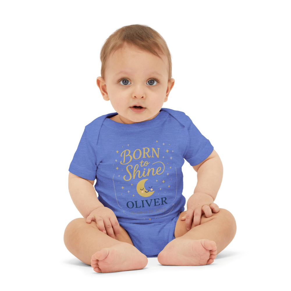 Personalized Baby Onesie With Name Birth Date Newborn Gift Baby Shower Outfit Custom Baby Clothes 12