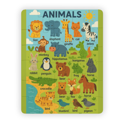 animal puzzle for toddlers – fun & educational toy for early learning & motor skills