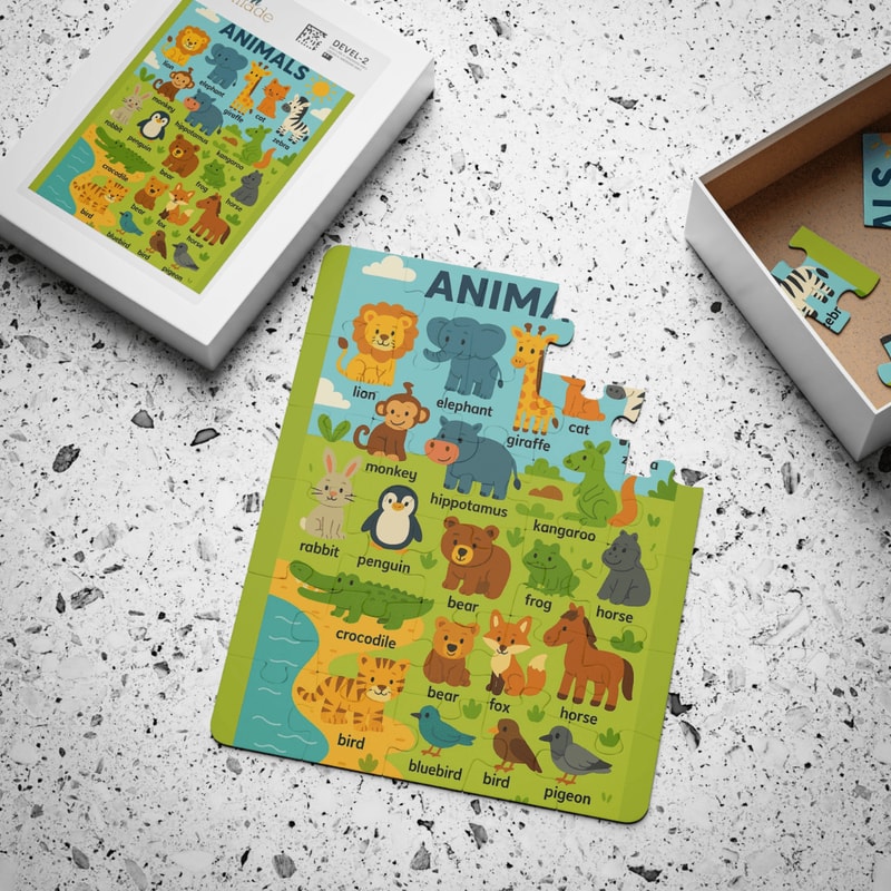 Animal Puzzle For Toddlers Fun Educational Toy For Early Learning Motor Skills 1