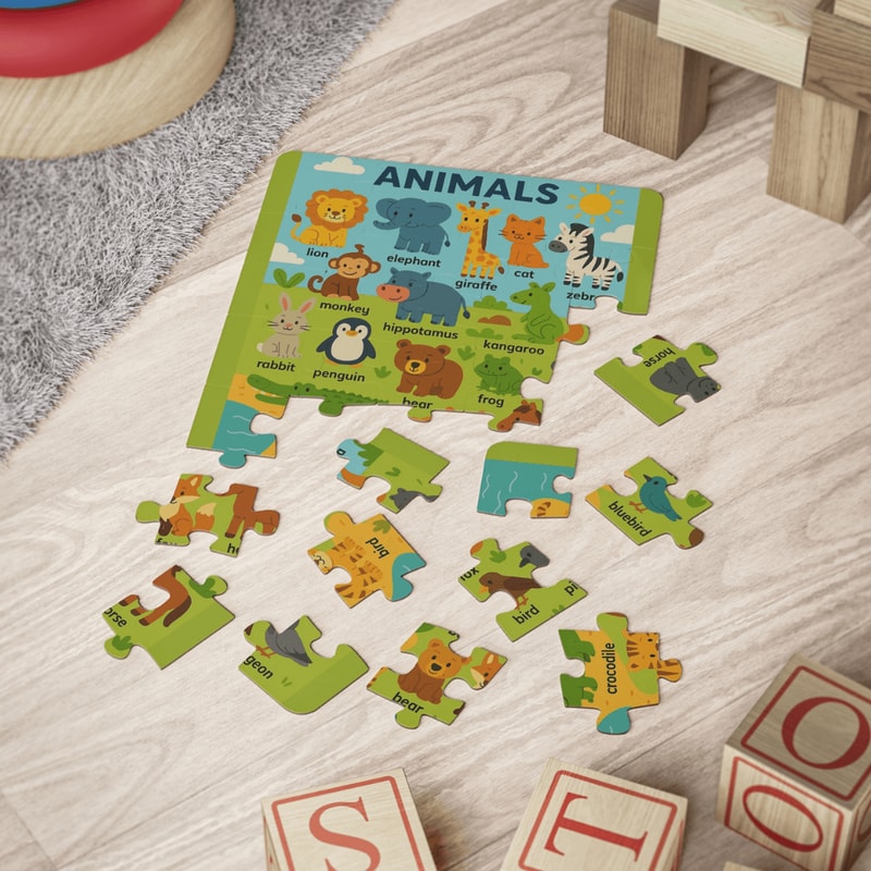 Animal Puzzle For Toddlers Fun Educational Toy For Early Learning Motor Skills 2