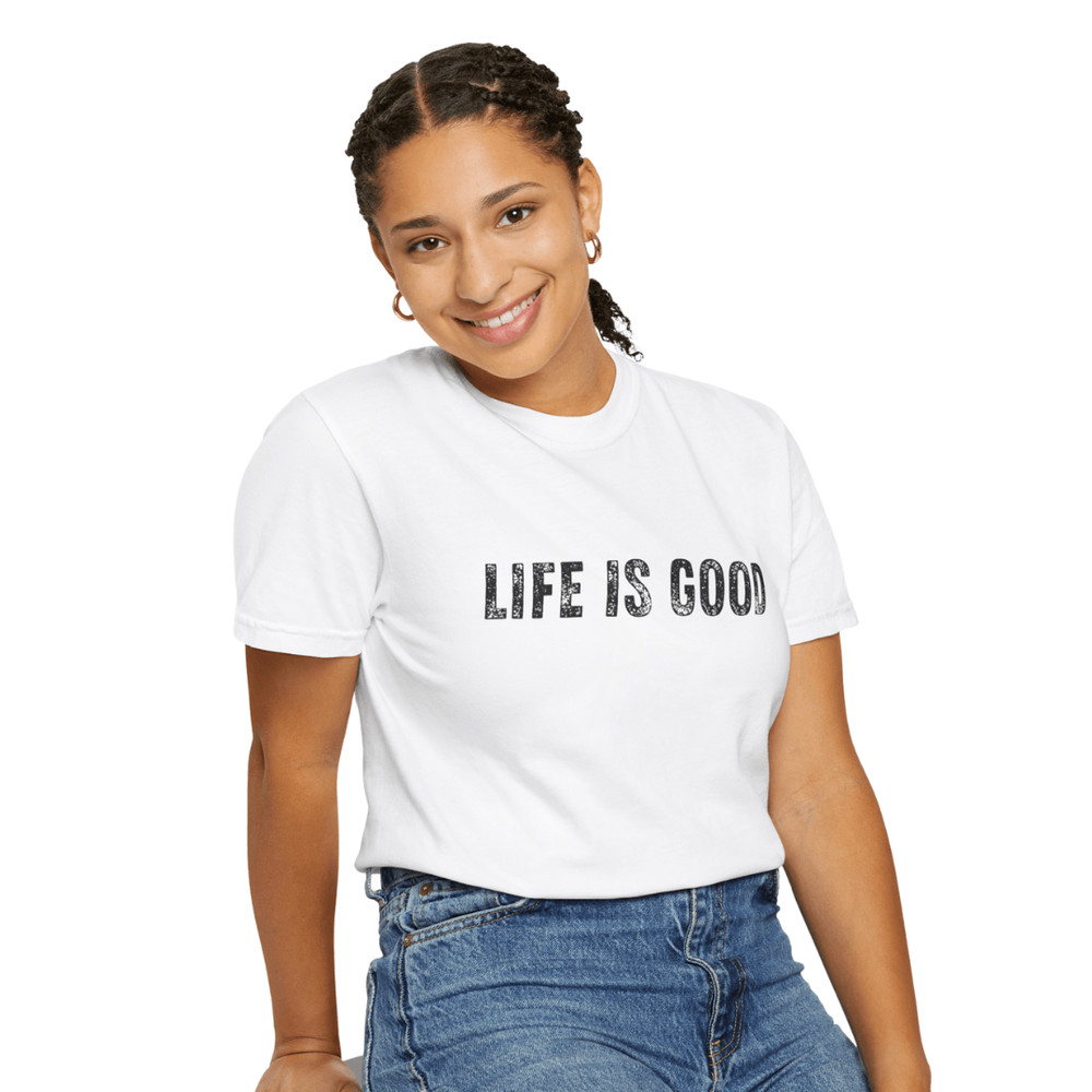 Life Is Good Shirt Black Unisex Cotton Tee For Motivation Comfort 8