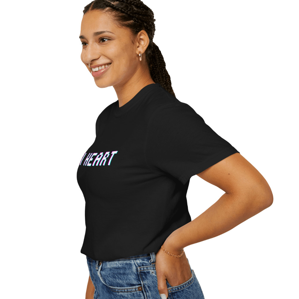 I HEART Glitch TShirt Black Unisex Retro Vaporwave Graphic Tee For Men Women 6