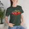 Heather Forest TShirt With Pomegranate Print Unisex Botanical Fruit Tee NatureInspired Green Cott 4